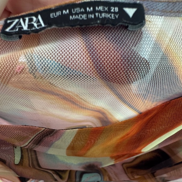 Zara Women's Multicolor Swirl Top - Picture 4 of 4